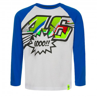 T-Shirt Moto VR 46 T-Shirt Long Kid Pop Art White