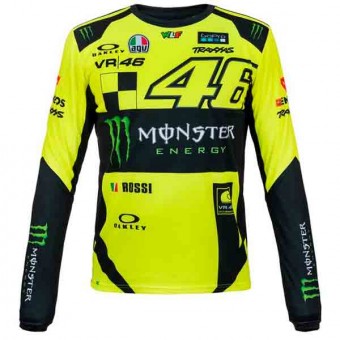 T-Shirt Moto VR 46 T-Shirt Manica Lunga Monster VR46 Giallo Fluo