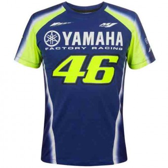 T-Shirt Moto VR 46 T-Shirt Racing Yamaha VR46 Blu