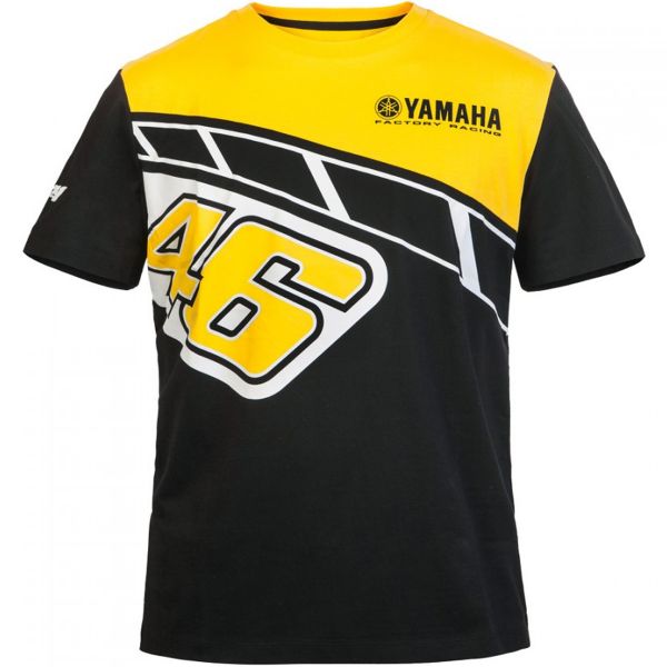 T-Shirt Moto VR 46 T-Shirt Replica Yamaha Yellow Black