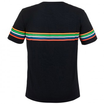 VR 46 T-Shirt Stripes VR46 Nera