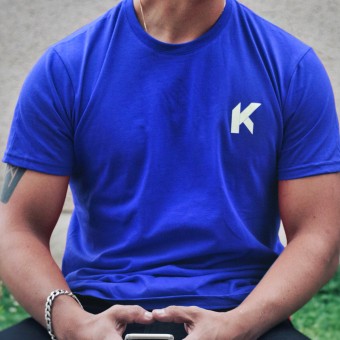 Kikaninac T-Shirt Supermot Skull Blu