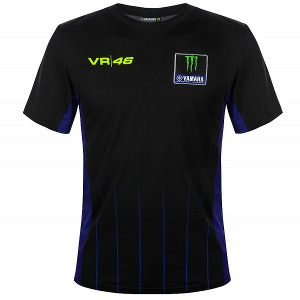 T-Shirt Moto VR 46 T-Shirt Yamaha Dual Black