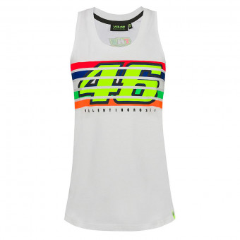 T-Shirt Moto VR 46 Tank Top Woman Stripes White