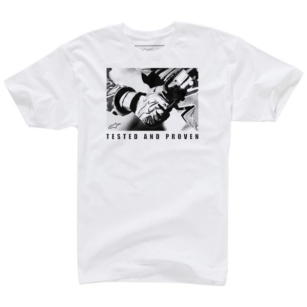 T-Shirt Moto Alpinestars Throttle Tee White