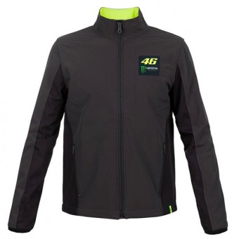 Giacche VR 46 Hoodie Softshell Dual Monster VR46 Nero Grigio