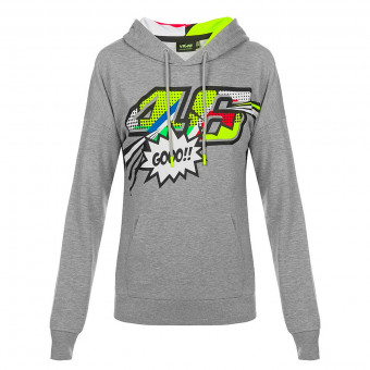 Giacche VR 46 Hoodie Woman Pop Art Grey