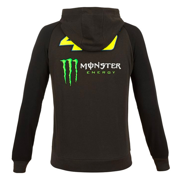 VR 46 Hoodie Zip Dual Monster VR46 Nero Grigio