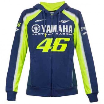 Giacche VR 46 Hoodie Zip Lady Racing Yamaha VR46 Blu