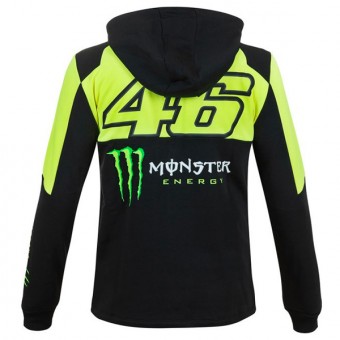 VR 46 Hoodie Zip Replica Monster VR46 Giallo Fluo