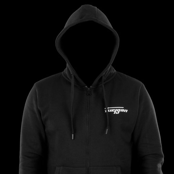 Furygan Felpa con cappuccio Corpo Zip Nero Bianco